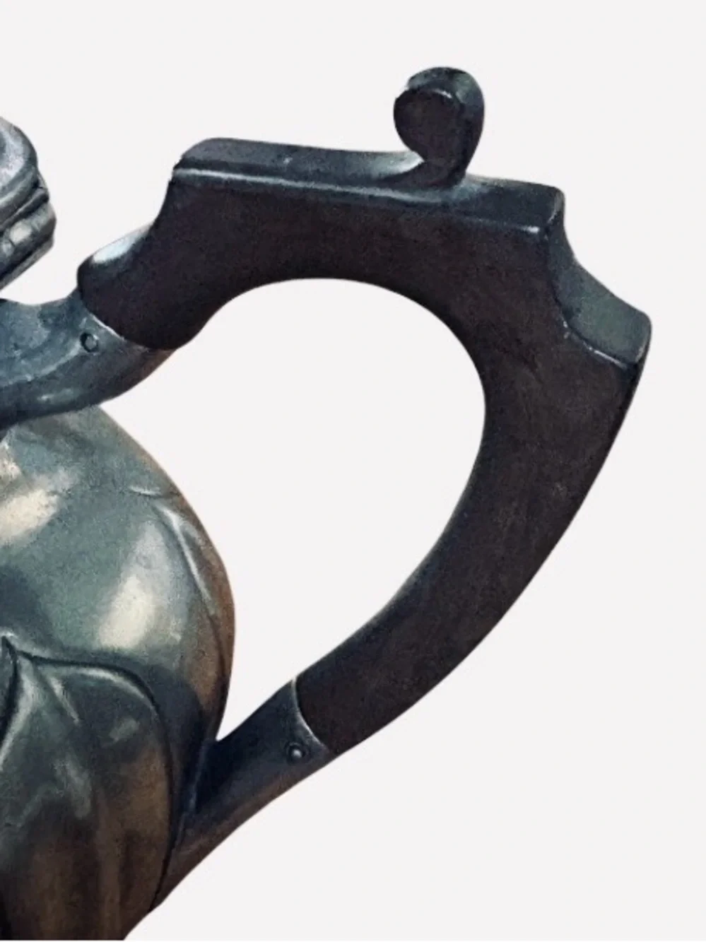 ANTIQUE➕1800’s Pewter Rococo Teapot